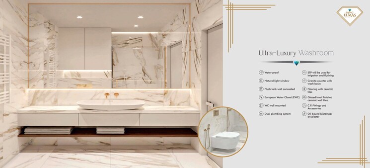 Bathroom, sublime-spring-elmas 4 Bedroom 2450 Sq.Ft. Apartment In Sector 12 Greater Noida Greater Noida 9086797