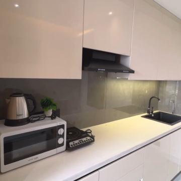 Kitchen in Studio Apartment at Galaxy Blue Sapphire Plaza, Haibatpur – for Rent