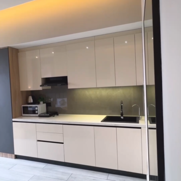 Kitchen in Studio Apartment at Galaxy Blue Sapphire Plaza, Haibatpur – for Rent