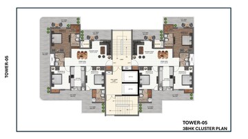 Floor Plan in 3 BHK Apartment at Dhakoli – for Sale