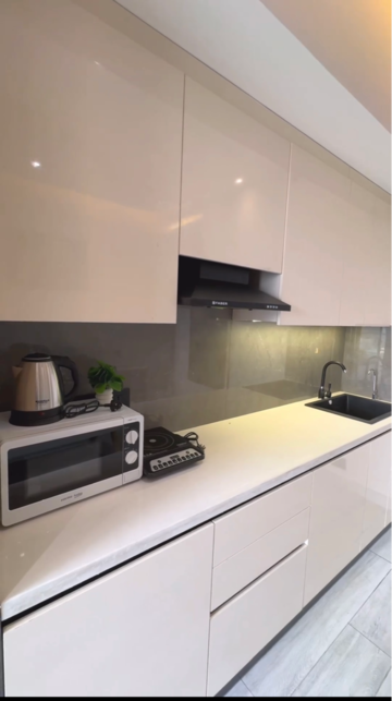 Kitchen in Studio Apartment at Galaxy Blue Sapphire Plaza, Haibatpur – for Rent