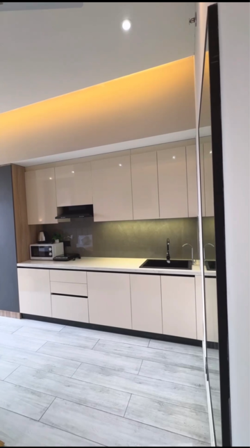 Kitchen in Studio Apartment at Galaxy Blue Sapphire Plaza, Haibatpur – for Rent