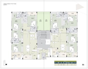 Floor Plan in 3 BHK Apartment at Sevoke Road – for Sale