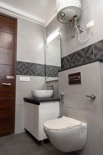 Bathroom in 4 BHK Builder Floor at Chattarpur – for Rent