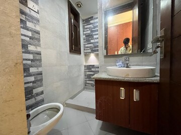 Bathroom in 3 BHK Builder Floor at Chattarpur – for Rent