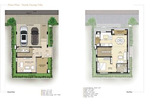 Floor Plan in 3 BHK Villa at Diamond Blossoms, Huskur – for Sale