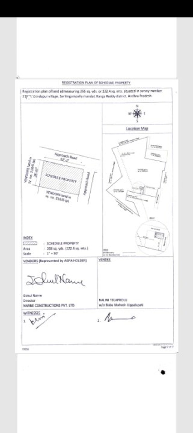 Map Location, serilingampally  266 Sq.Yd. Plot In Serilingampally Hyderabad 9087475