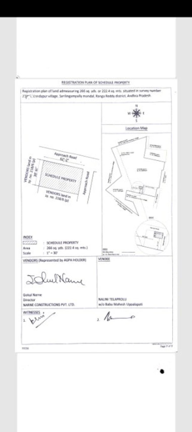 Map Location, serilingampally  266 Sq.Yd. Plot In Serilingampally Hyderabad 9087475