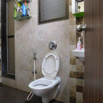 Bathroom in 1 BHK Apartment at Raj Niwas Malad West, Nadiyawala Colony 2 – for Rent