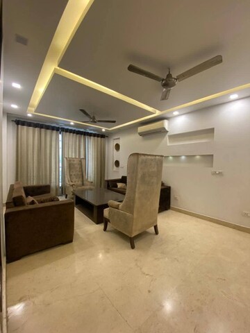 Living Room in 3 BHK Apartment at Freedom Fighters Enclave – for Rent