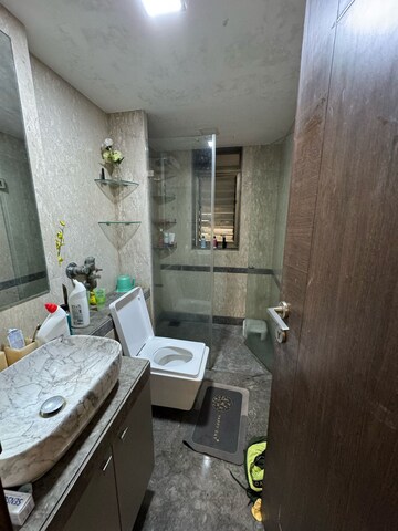 Bathroom in 3 BHK Apartment at Oberoi Realty Splendor, Andheri East – for Rent