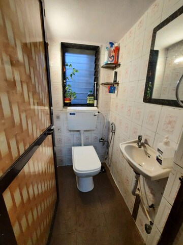 Bathroom in 1 BHK Apartment at Highland Complex, Kandivali West – for Rent