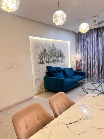 Living Room in 3 BHK Apartment at Lodha Splendora, Ghodbunder Road – for Rent