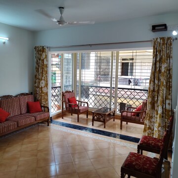 Living Room in 2 BHK Apartment at Miramar – for Rent