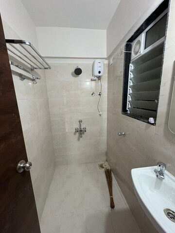 Bathroom in 1 BHK Apartment at DGS Sheetal Tapovan, Malad East – for Rent