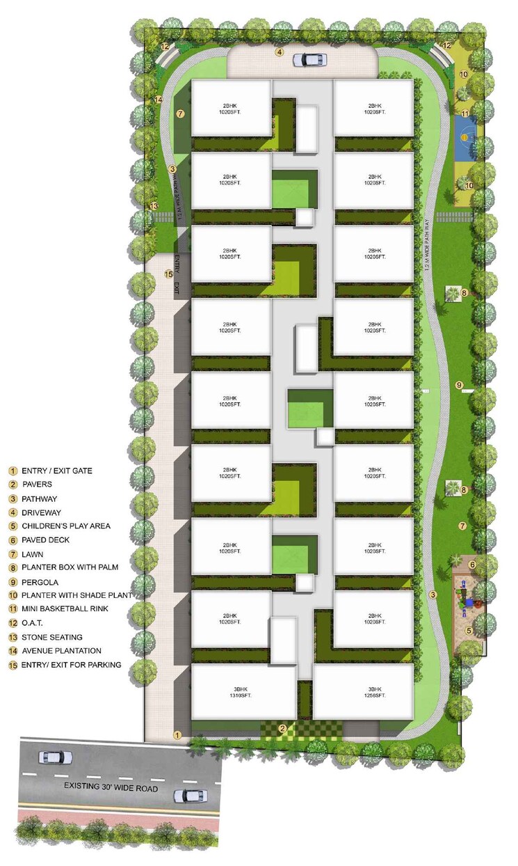Master Plan, bonsai-cedar 2 Bedroom 1020 Sq.Ft. Apartment In Gundlapochampalli Hyderabad 9089269