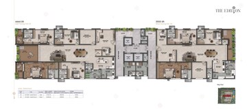 Floor Plan in 3 BHK Apartment at Savya The Edition, Khanammet – for Sale