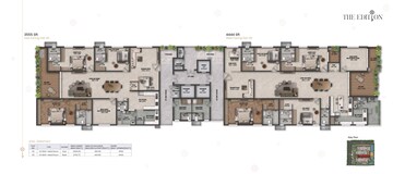 Floor Plan in 3 BHK Apartment at Savya The Edition, Khanammet – for Sale