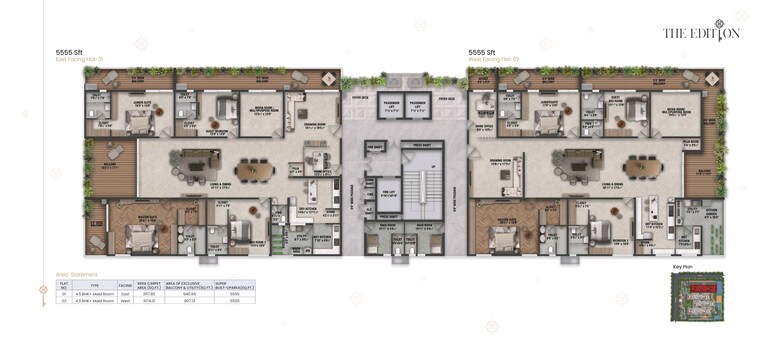 Floor Plan, savya-the-edition 3 Bedroom 3555 Sq.Ft. Apartment In Khanammet Hyderabad 9089704