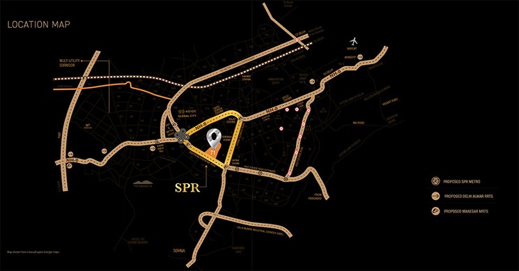 Map Location, signature-global-cloverdale 4 Bedroom 3480 Sq.Ft. Apartment In Sector 71 Gurgaon 9089782