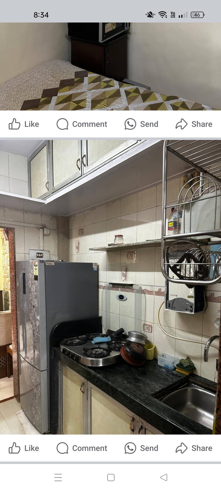 Kitchen, malad-apartment 1 Bedroom 402 Sq.Ft. Apartment In Malad West Mumbai 9090046