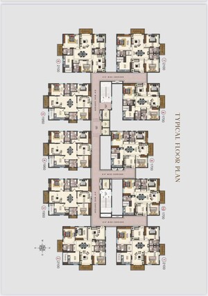 Floor Plan in 3 BHK Apartment at Aditya Empress Towers, Shaikpet – for Sale