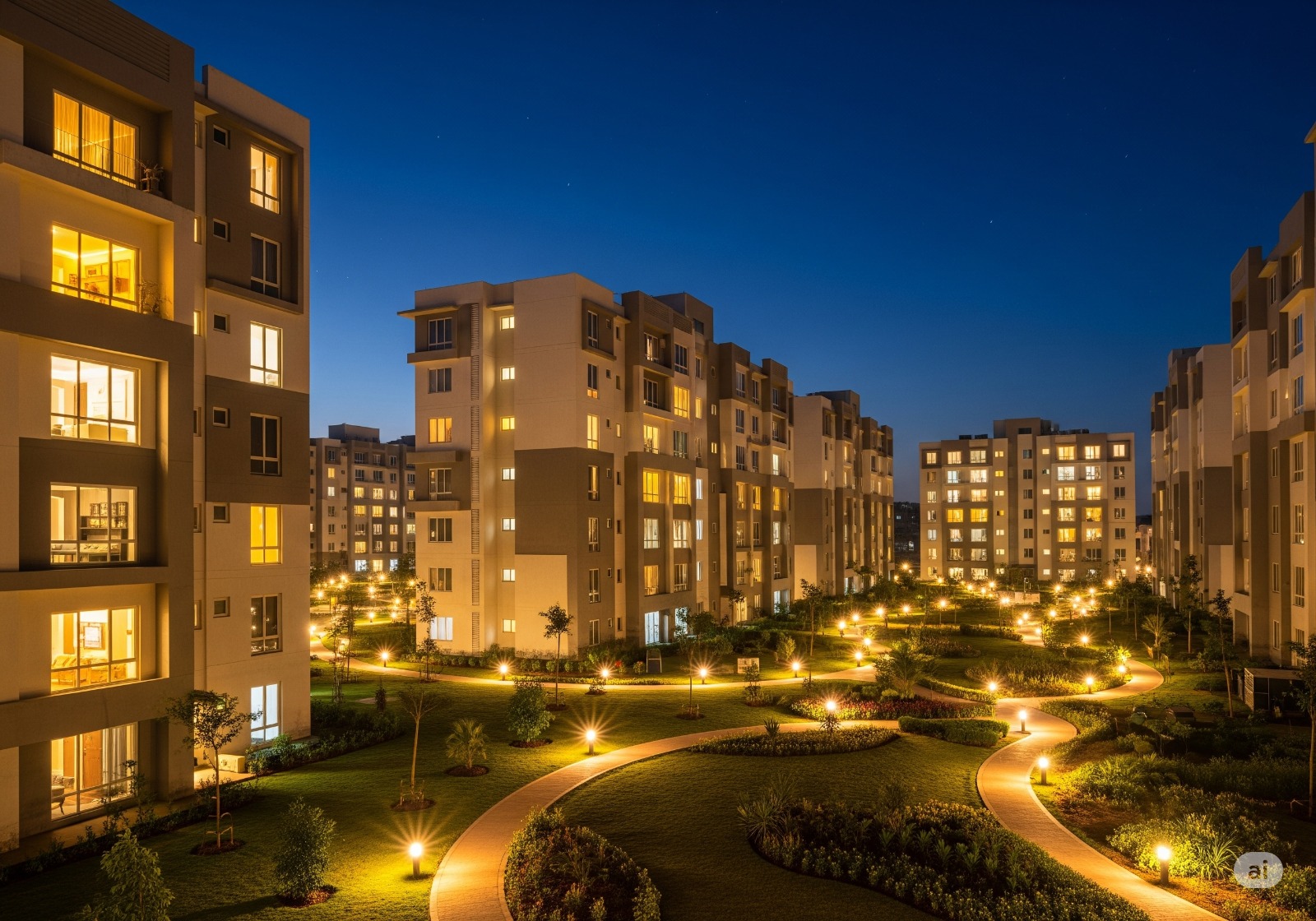 3 BHK + Study Room,Extra Room 2600 Sq.Ft. Apartment in Indiabulls Estate And Club