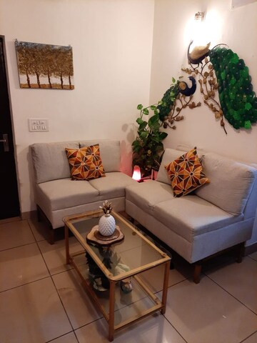 Living Room in 2.5 BHK Apartment at Galaxy Royale, Gaur City 2 – for Rent