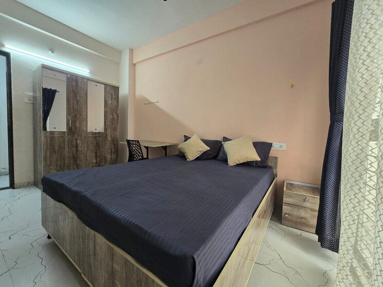 Bedroom, kumar-ecoscapes 1 Bedroom 500 Sq.Ft. Apartment In Kharadi Pune 9090312