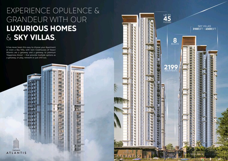 Exterior View, vasavi-atlantis 3.5 Bedroom 2100 Sq.Ft. Apartment In Narsingi Hyderabad 9090864