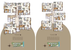 Master Plan in 3.5 BHK Apartment at Vasavi Atlantis, Narsingi – for Sale