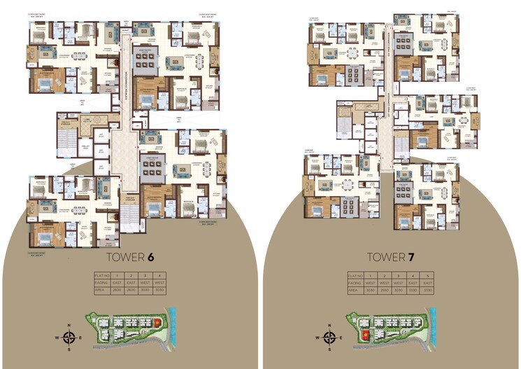 Master Plan, vasavi-atlantis 3.5 Bedroom 2100 Sq.Ft. Apartment In Narsingi Hyderabad 9090864