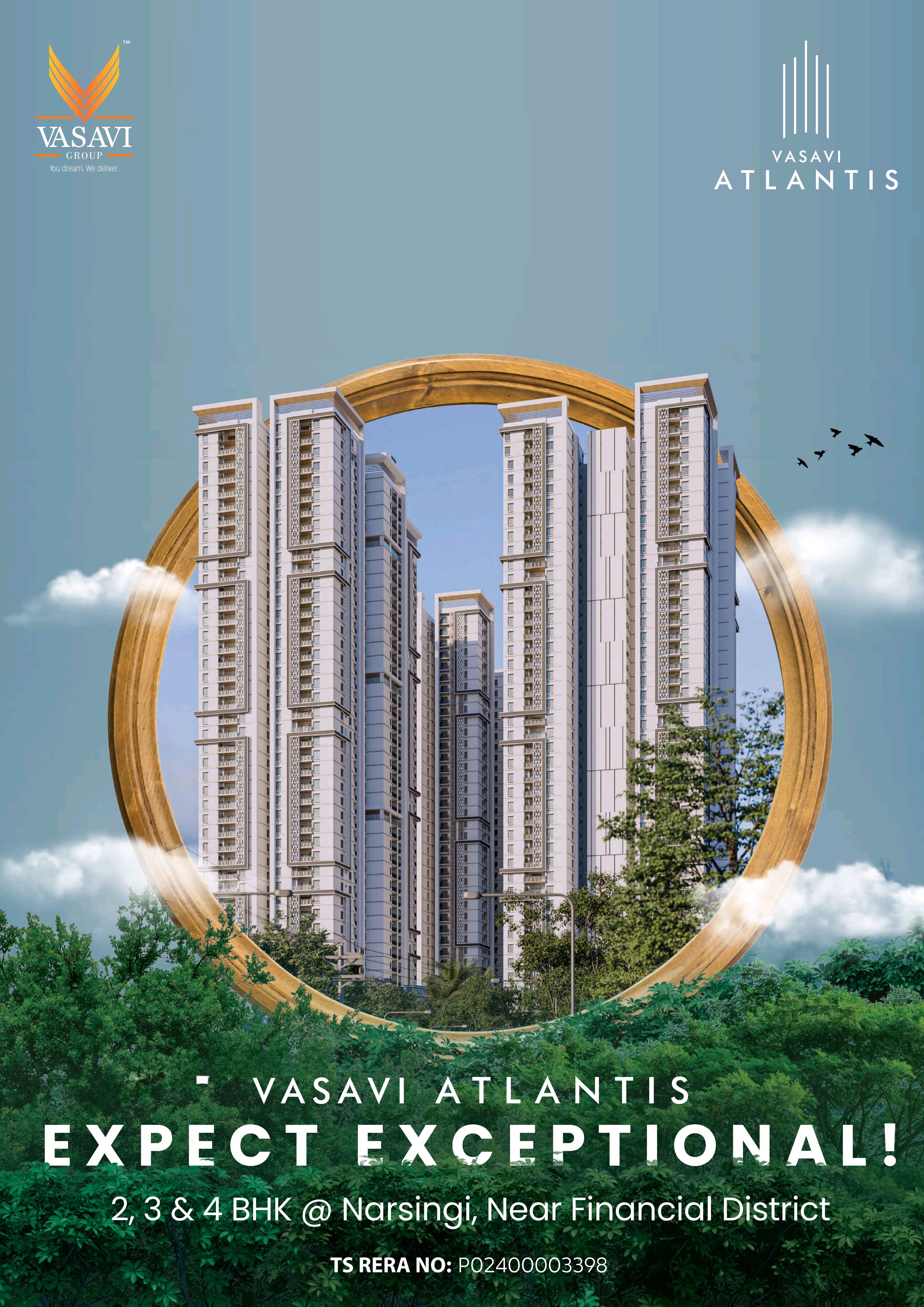 3.5 BHK + Pooja Room,Servant Room,Study Room,Extra Room Apartment For Sale in Vasavi Atlantis