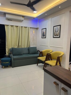 Living Room in 2.5 BHK Apartment at Evershine Crown, Kandivali East – for Sale