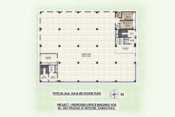 Floor Plan in  Office Space at Hebbal 1st Stage – for Rent