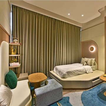 Living Room in 4 BHK Apartment at Rustomjee Crown, Prabhadevi – for Sale