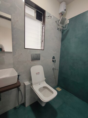 Bathroom in 2 BHK Apartment at Laxmi Vishwa Vihang Heights, Dahisar East – for Rent
