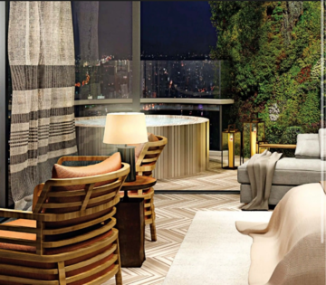 Balcony in 3 BHK Apartment at Omkar 1973, Century Bazar – for Rent