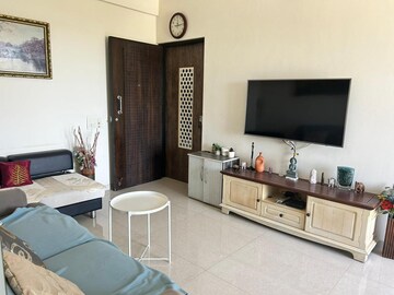 Living Room in 3 BHK Apartment at Gurukrupa Marina Enclave, Malad West – for Rent