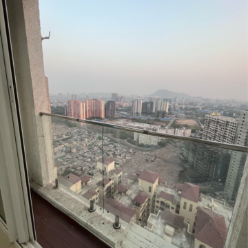 Balcony in 1 BHK Apartment at Neelam Solstice, Nalanda Nagar – for Rent