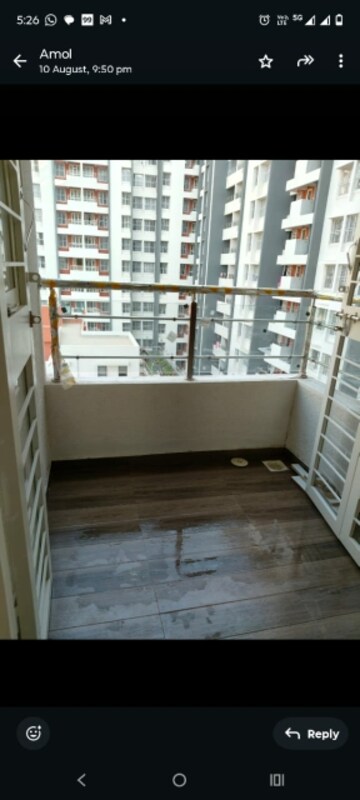 Balcony in 2 BHK Apartment at Wadhwani Om Mangalam Chaitanya, Ravet – for Rent