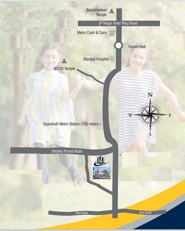 Map Location, talaghattapura 3 Bedroom 1340 Sq.Ft. Apartment In Talaghattapura Bangalore 9092449