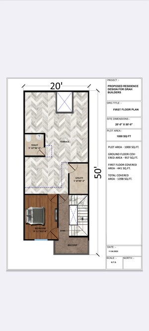 Floor Plan in 3 BHK Independent House at Gomti Nagar – for Sale