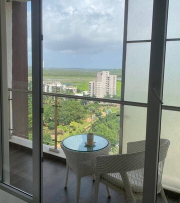 Balcony in 3 BHK Apartment at Transcon Triumph Tower, Andheri West – for Rent