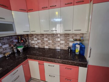 Kitchen in 3 BHK Apartment at Panchsheel Greens, Sector 16 Greater Noida – for Rent
