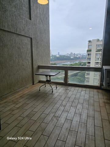 Balcony in 3.5 BHK Apartment at Water Front Apartment, Kalyani Nagar – for Rent