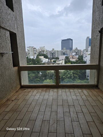 Balcony in 3.5 BHK Apartment at Water Front Apartment, Kalyani Nagar – for Rent