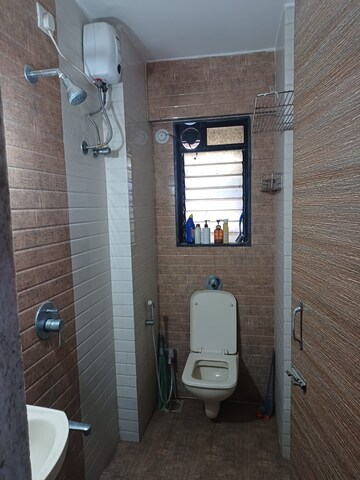 Bathroom in 1.5 BHK Apartment at Ambika Bholanath Chogle Residency, Borivali West – for Rent