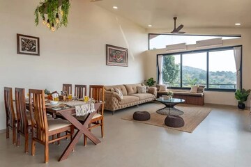 Living Room in 4 BHK Apartment at Panchshil Eon Waterfront I, Kharadi – for Rent