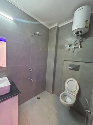 Bathroom in 3 BHK Builder Floor at Freedom Fighters Enclave – for Rent